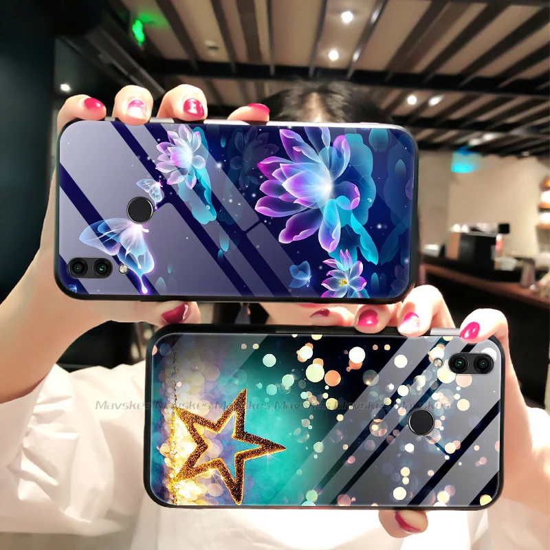 Чехол для телефона Huawei Honor 8C стеклянный чехол силиконовый чехол-накладка 8 C из