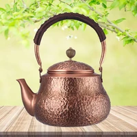 energe spring 1 2l1 5l red copper kettle large capacity pure copper boiling water kettle manual hammer pattern making tea pot
