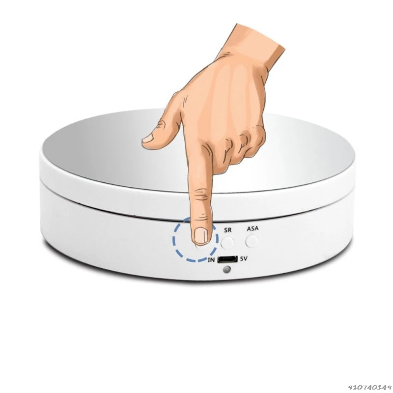 

High Power Electric Rotating Mirror Jewelry Display Stand Base Jewelry Organizer Turntable Jewellery Packaging Display Box