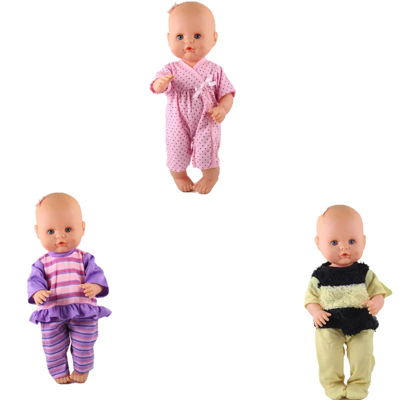 13 дюймовая Одежда для кукол, 35 см, Nenuco кукла Nenuco Ropa y su Hermanita, аксессуары для кукол, 2 повседневные наряды, 1 платье с клубничкой - Color: 3pcs mixed 9