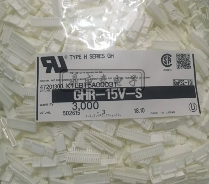 JST-piezas nuevas para GHR-10V-S, carcasa con CONN GH, 10POS, 100% MM, GHR-09V-S, GHR-12V-S, GHR-13V-S, GHR-15V-S, 1,25-4