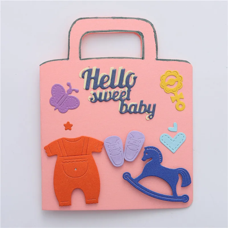 Металлические штампы YaMinSanNiO Hello Sweet Baby 2020 маленькая обувь ремесло для