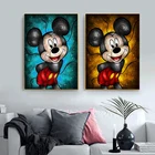 Классические Мультяшные диснеевские картины, постеры с Микки, принты на холсте, поп-картина на стену для гостиной, украшение для дома без рамки