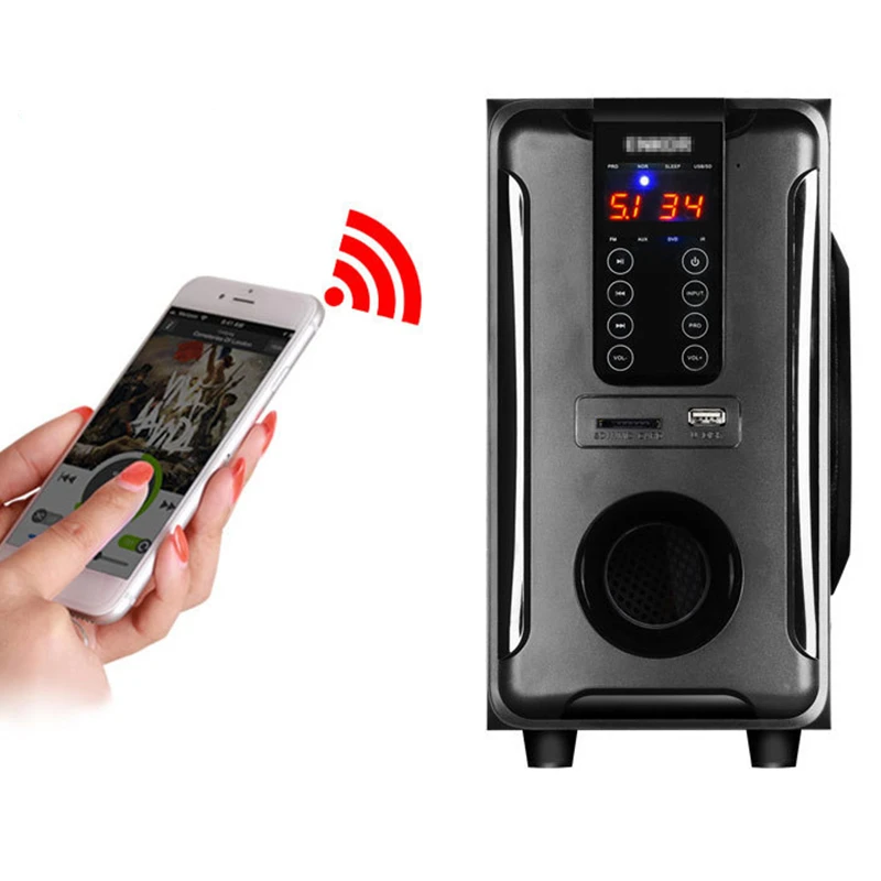 Акустическая система для домашнего кинотеатра 5 1 каналов Bluetooth USB SD FM-Радио пульт