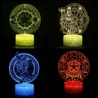 3D светящийся аниме X Maiden Warrior Sakura Black Array волшебный прибор гороскоп декоративный фон светодиодсветодиодный настольная лампа