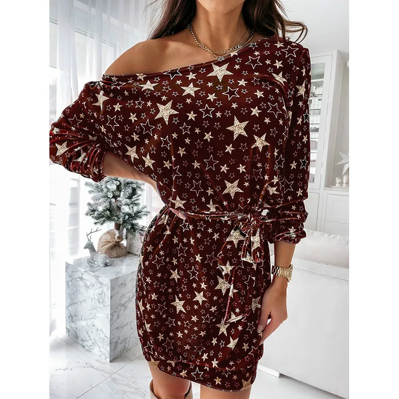 Женские Платья с цветочным принтом милое мини платье бантом и круглым вырезом