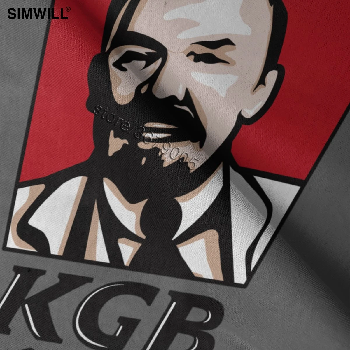 Забавная Мужская футболка KGB Владимир Ленин хлопковая Футболка с О-образным