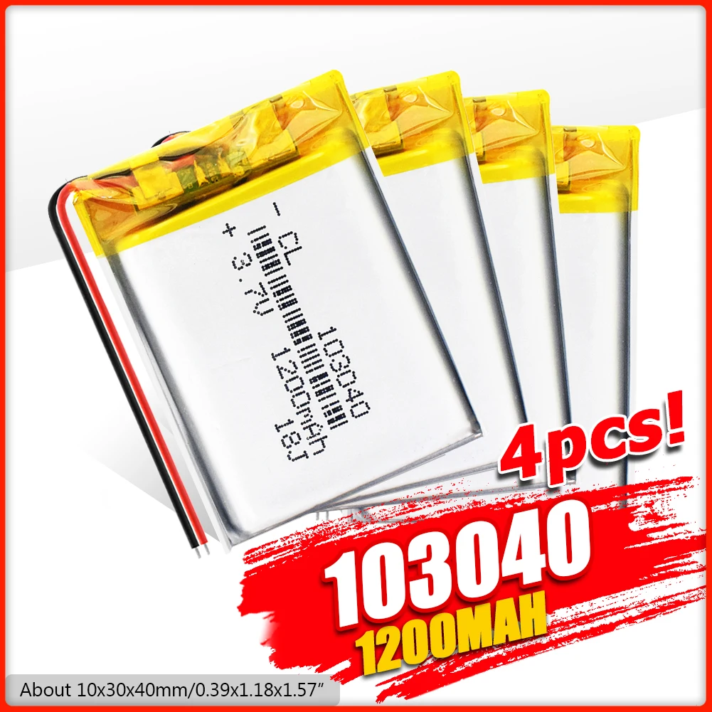 Литий полимерный аккумулятор перезаряжаемый литий 1200 мАч полимерные