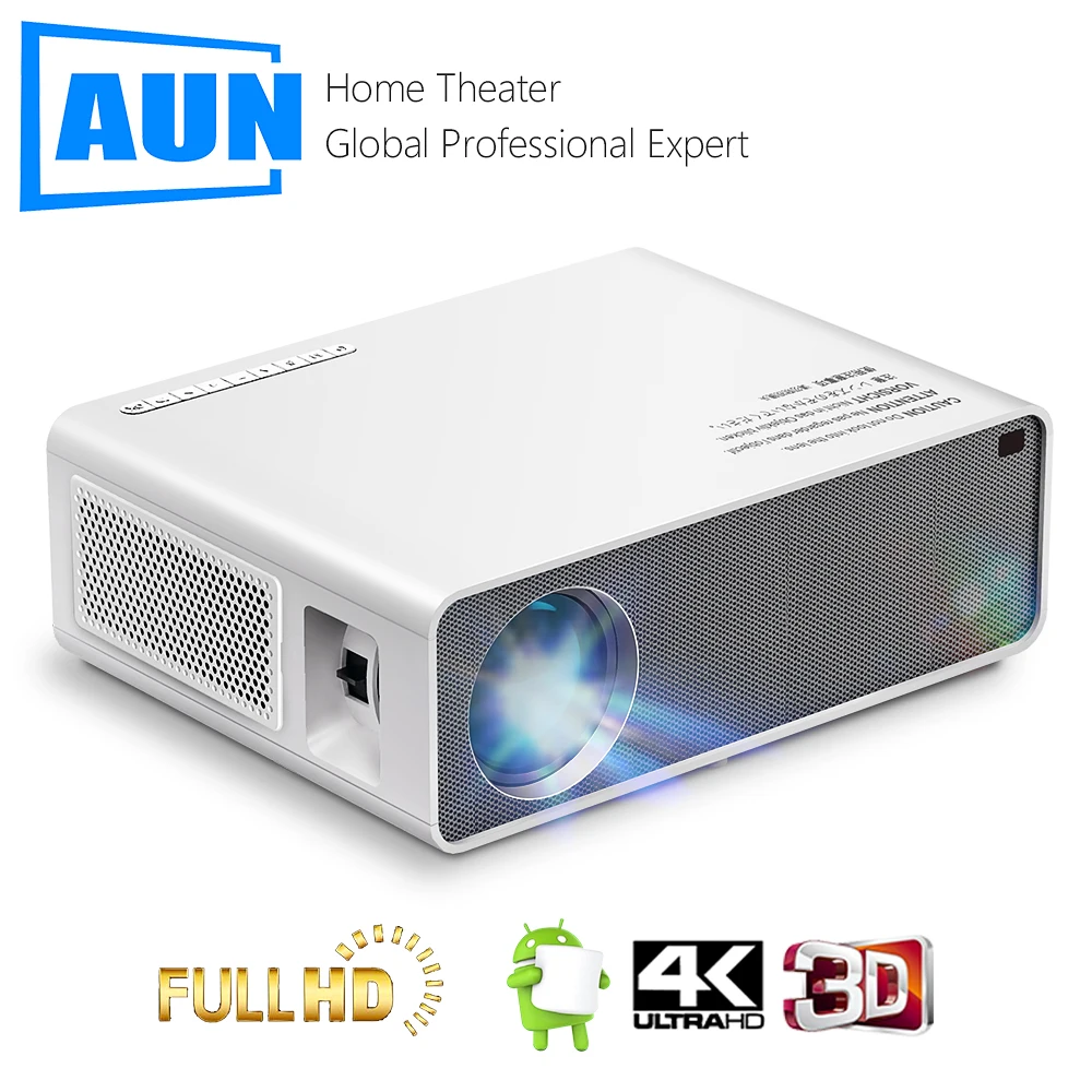 Видеопроектор AKEY7 MAX AUN LED Full HD 1080P 7500 лм 4K|Проекторы для домашнего кинотеатра| |