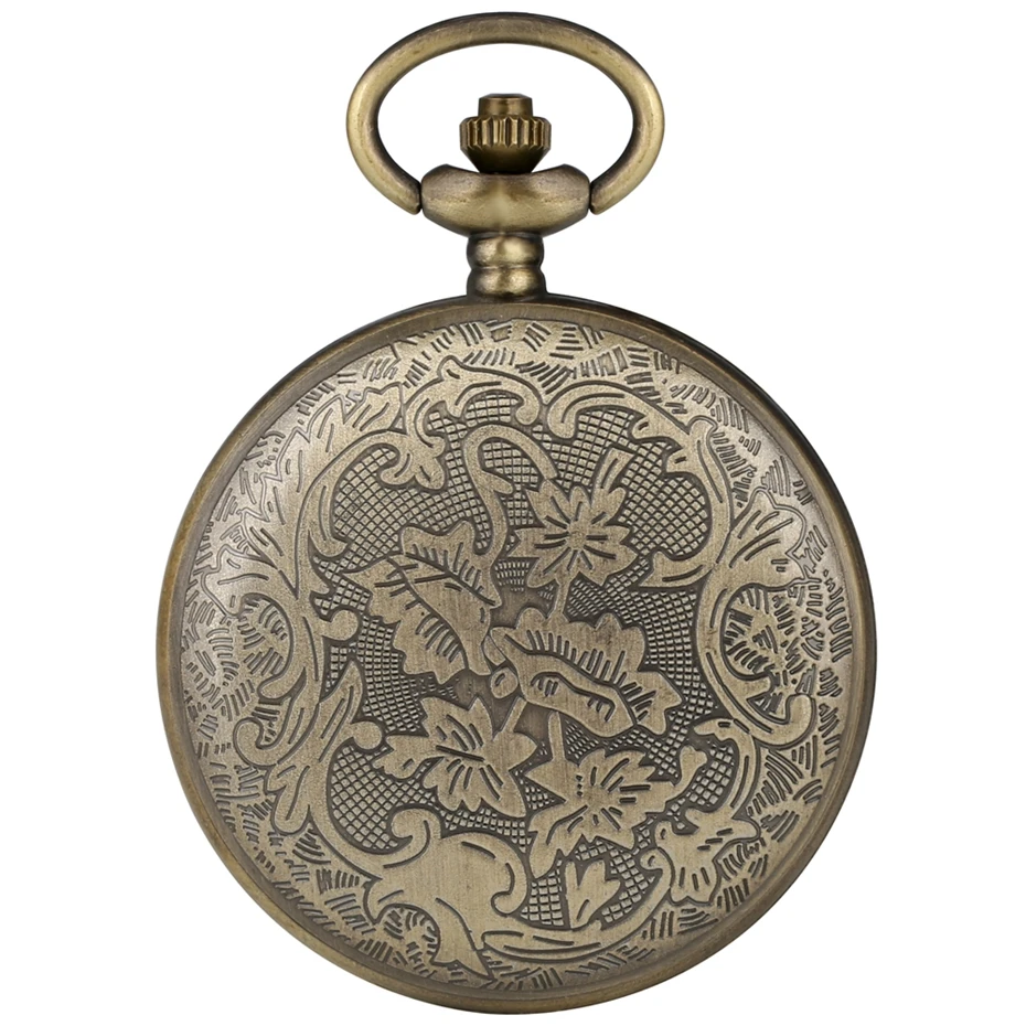 Бронзовый Огненный Дракон в стиле ретро панк злый кварцевые карманные часы