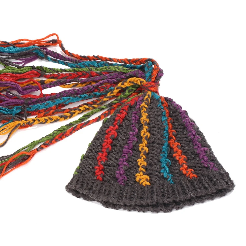 

New Arrivals Dirty Braided Wool Hat Fine Workmanship Colorful Trends Good Tensile And Extensibility Personalized Tassel Hat