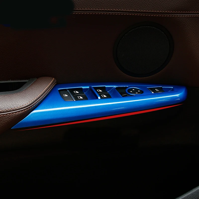 

Car Styling Inner Door Window Glass Lifter panel Switch Button Cover Trim For BMW X3 X4 F25 F26 Accessories 2014- 4pcs