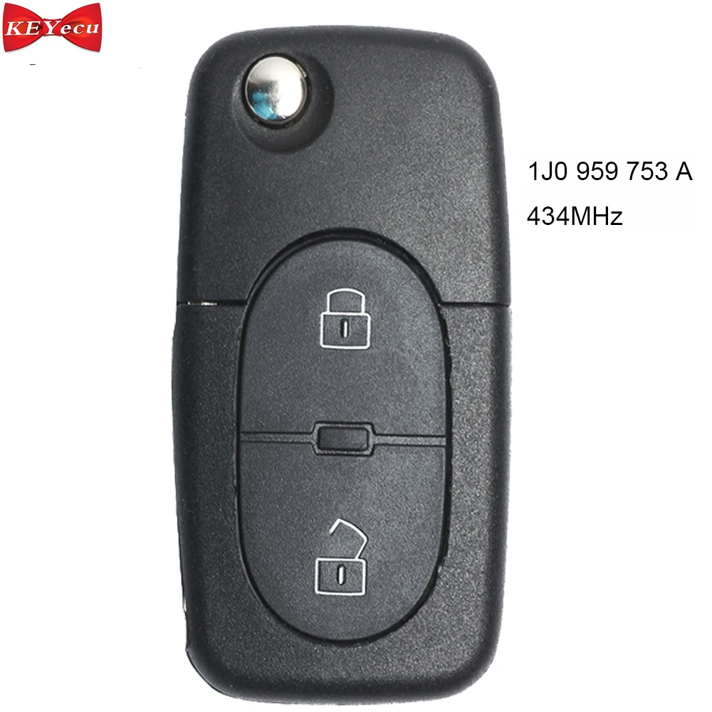 KEYECU для Volkswagen Passat Golf MK4 дистанционный ключ-брелок от машины 434 МГц ID48 чип 1J0 959 753 A |