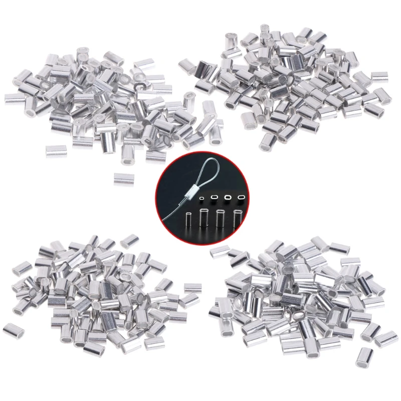 100 шт. рыболовные двойные трубки медные втулки для лески соединитель обжим 0 8/1/1 2/1