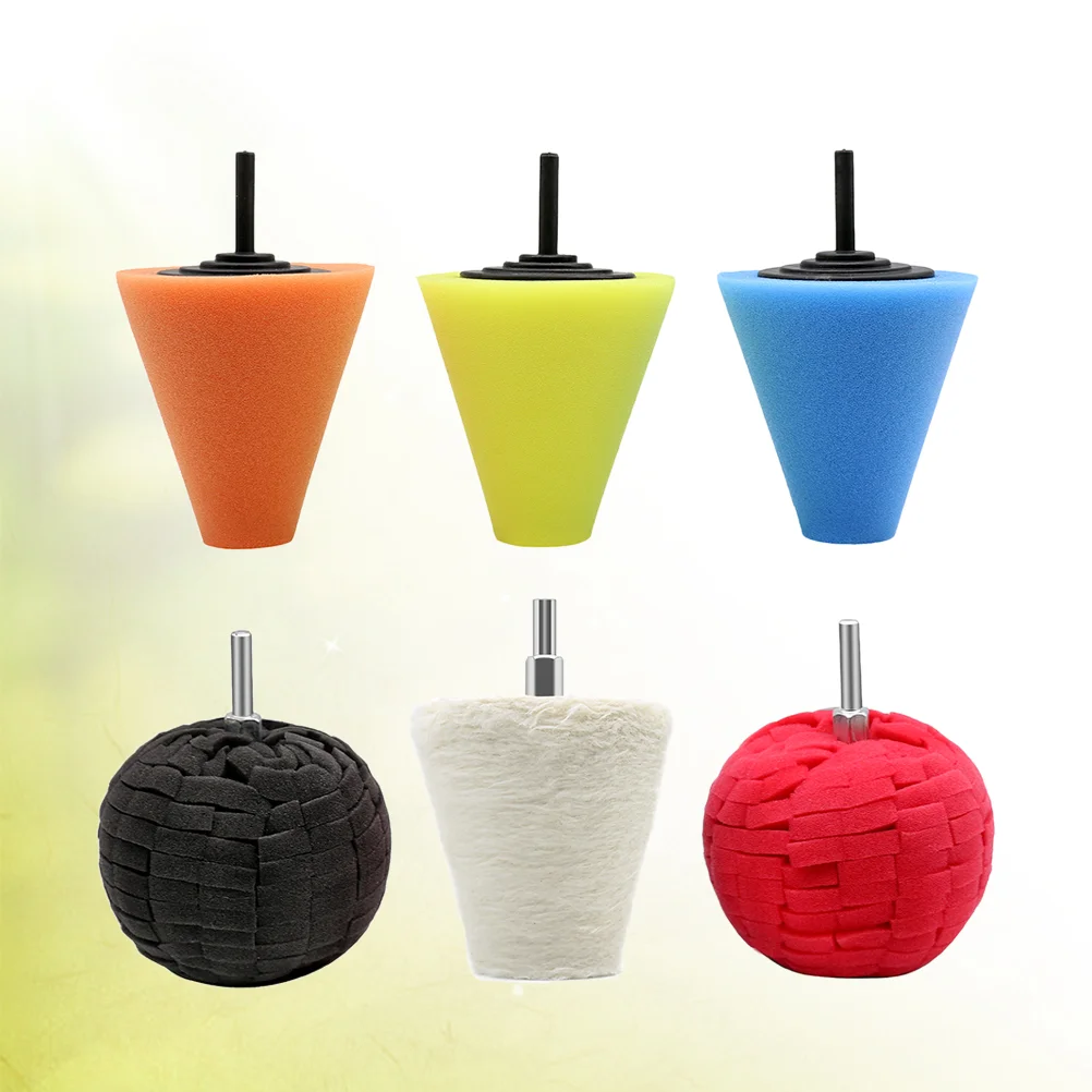 

6 шт./компл. 3-дюймовые автомобильные втулки, полировочные губки, уплотнительные буферы, комплект губки для автомобиля (синий желтый оранжевы...