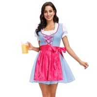 m xl traditional bavarian oktoberfest beer girl maid costume dirndl waitress wench dress female music festival clothes