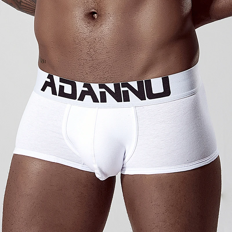 CMENIN Men Underwear Boxer Men's Boxers Male Panties Boxers Breathable Underpants Solid Shorts Cueca Comfortable Homme AD125 - Цвет: AD125-White
