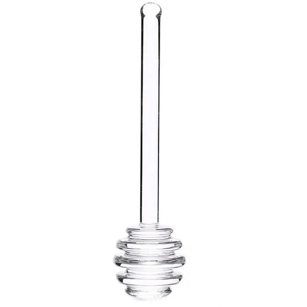 

1Pc Honey Spoon Glass Honey Dipper Stick Syrup Dispenser Server 15cm Glass Honey Spoon Stick for Honey Jar Kitchen Accessories