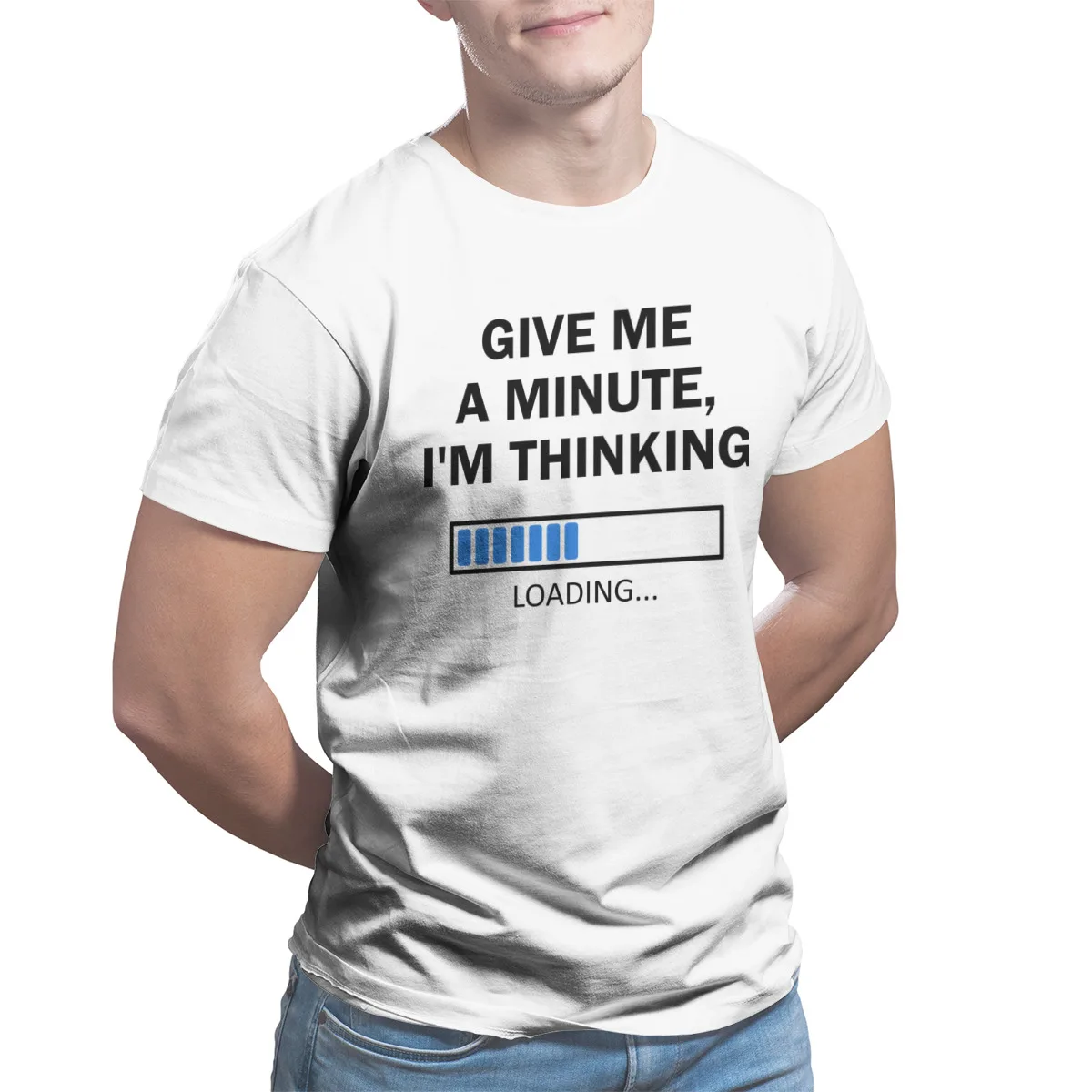 

Give Me A Minute I'm Thinking Brain Is Loading T-Shirt Games Couples Matching Cute Cosplay Tops Plus Size Clothing 8720