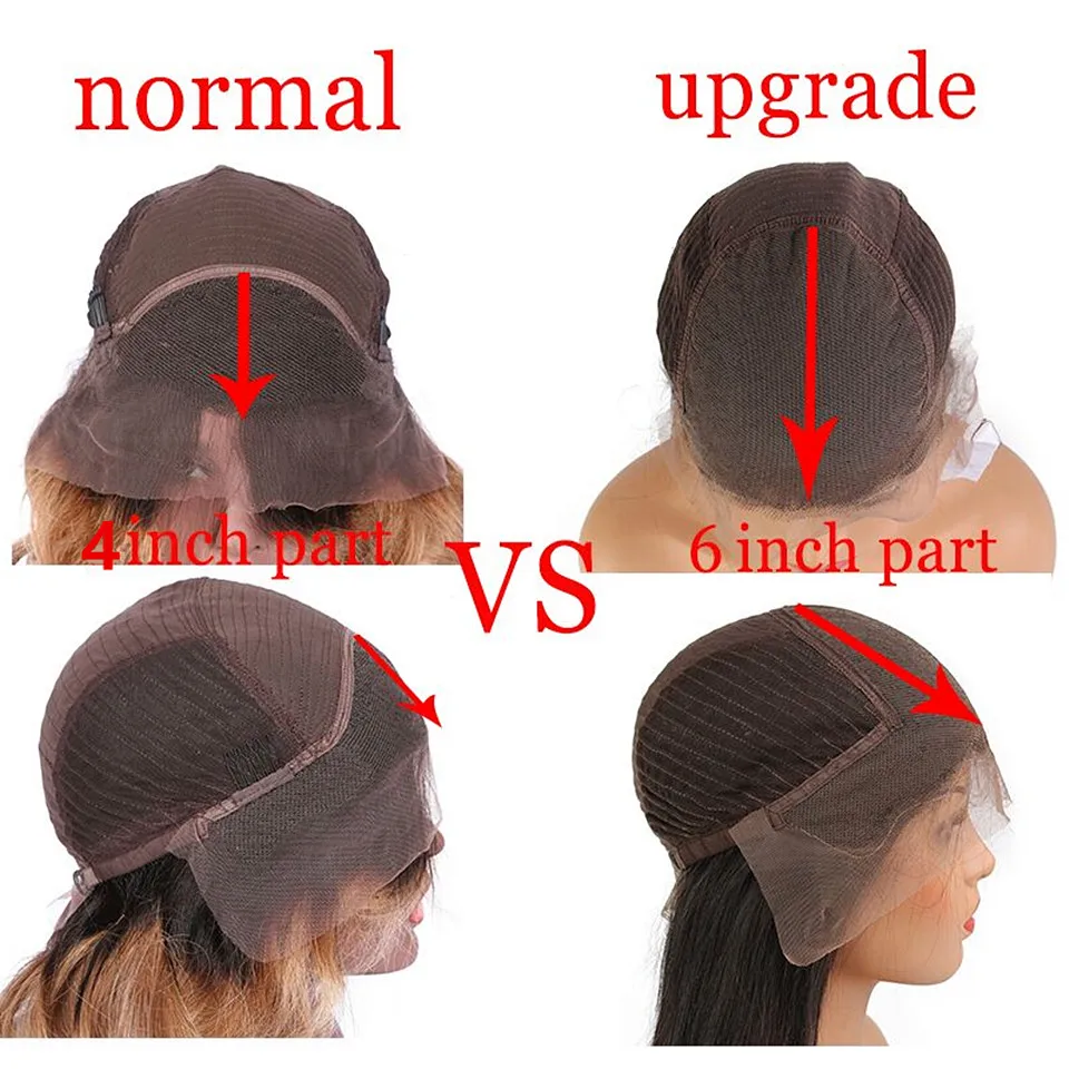 Омбре черные корни T1B 30 цветов прямые кружевные передние человеческие волосы