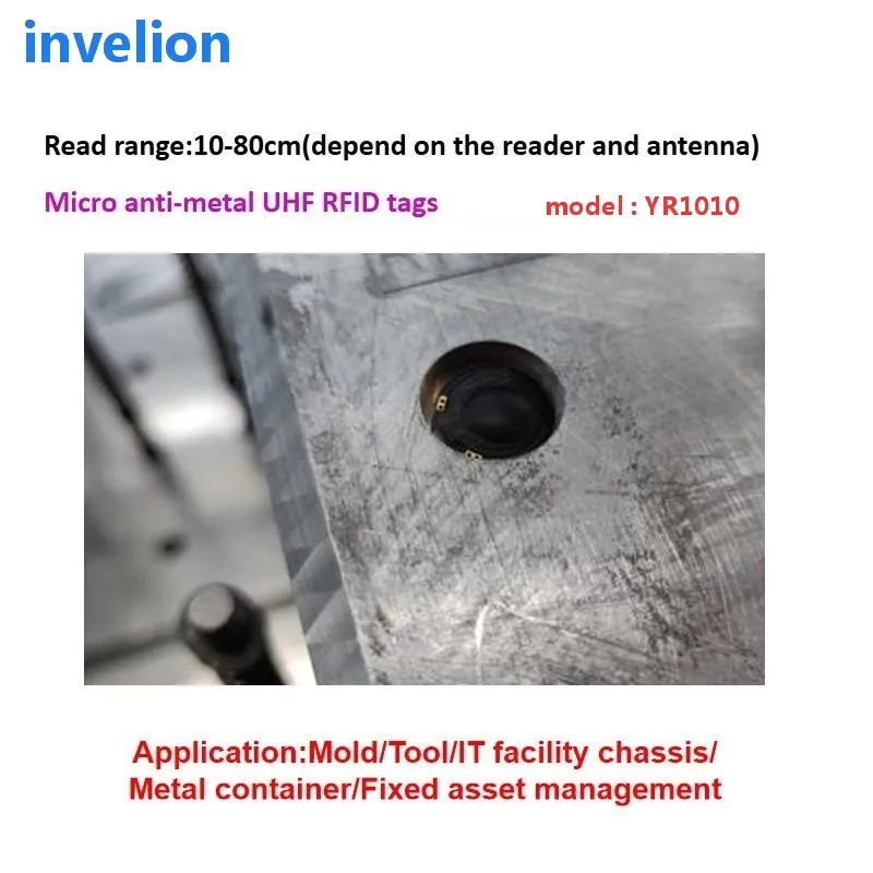 3 шт. образец micro round uhf rfid Метка на металле EPC Gen2 класс 1 пассивный impinj Monza 4QT epc gen2 для