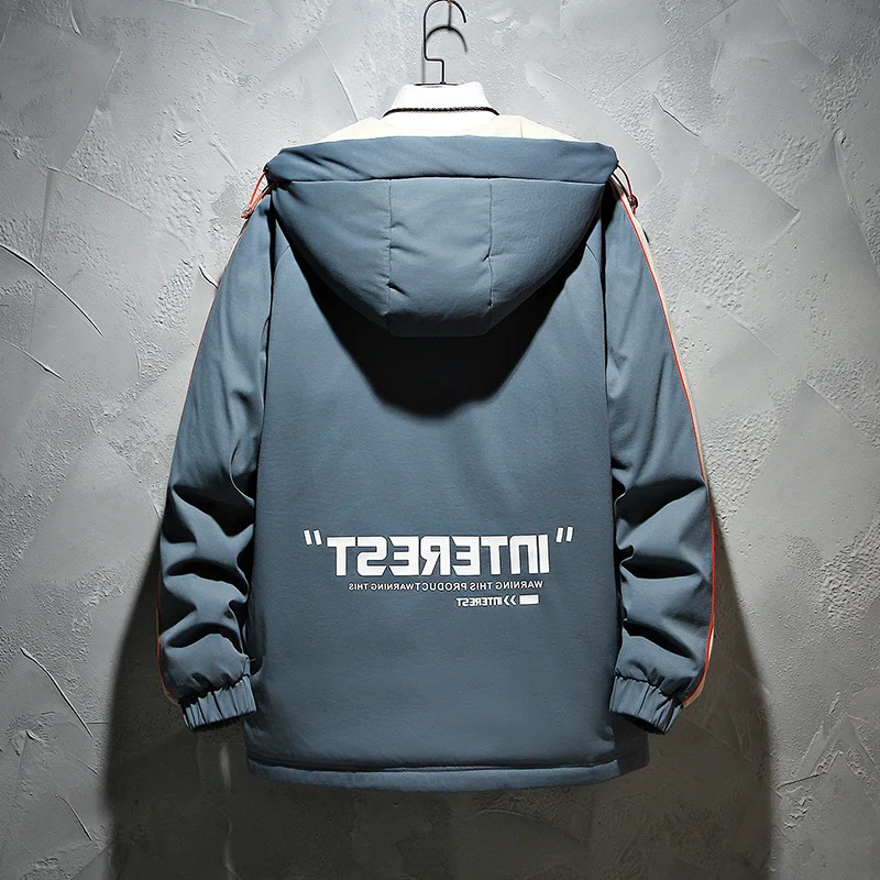 2021 Winter Hooded Cotton-Padded Jackets Thick Outwear Parkas Clothes Autumn Cold Warm Men's Trend Top Coats Plus Size M-4XL