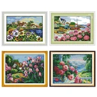 Наборы для вышивки крестом Joy Sunday цветы пейзаж штампованная печать DMC 11CT 14CT счетная печать набор для рукоделия наборы для вышивки