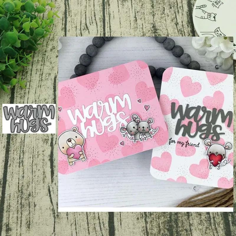 Теплые обнимающие буквы металлические штампы вырезанные формы для украшения