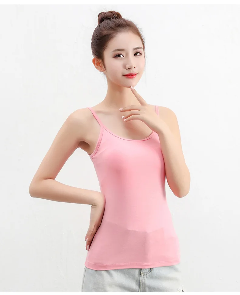 Summer Wowen Skinny Modal Camis Solid Color High Elastic Lady Top | Женская одежда
