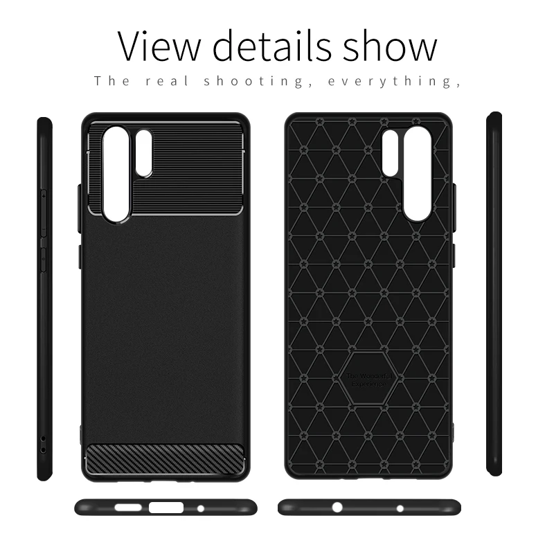 Luxury TPU Case For Huawei P30 Pro Mate 20 Lite P Smart Plus 2019 Silicone Shockproof Carbon Fiber Cover for Honor 10 |