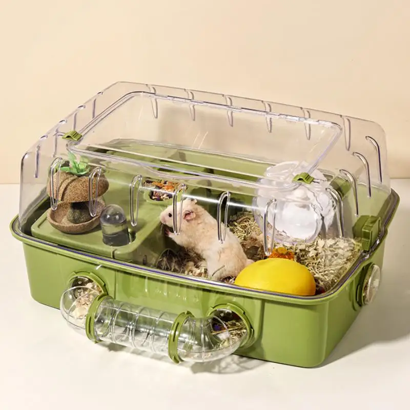 

Large Hamster Cage Luxury Acrylic Transparent Villa Guinea Pig My Neighbor Totoro Hedgehog Small Animal Full Toy