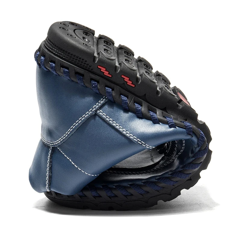 Мужские уличные ботинки без шнуровки коричневые в Корейском стиле короткие