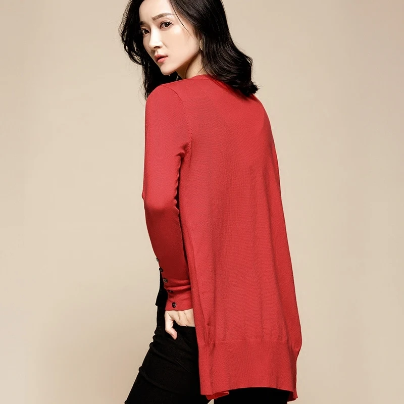 Трикотажный женский кардиган новинка 2020 вязаные женские свитера длинный