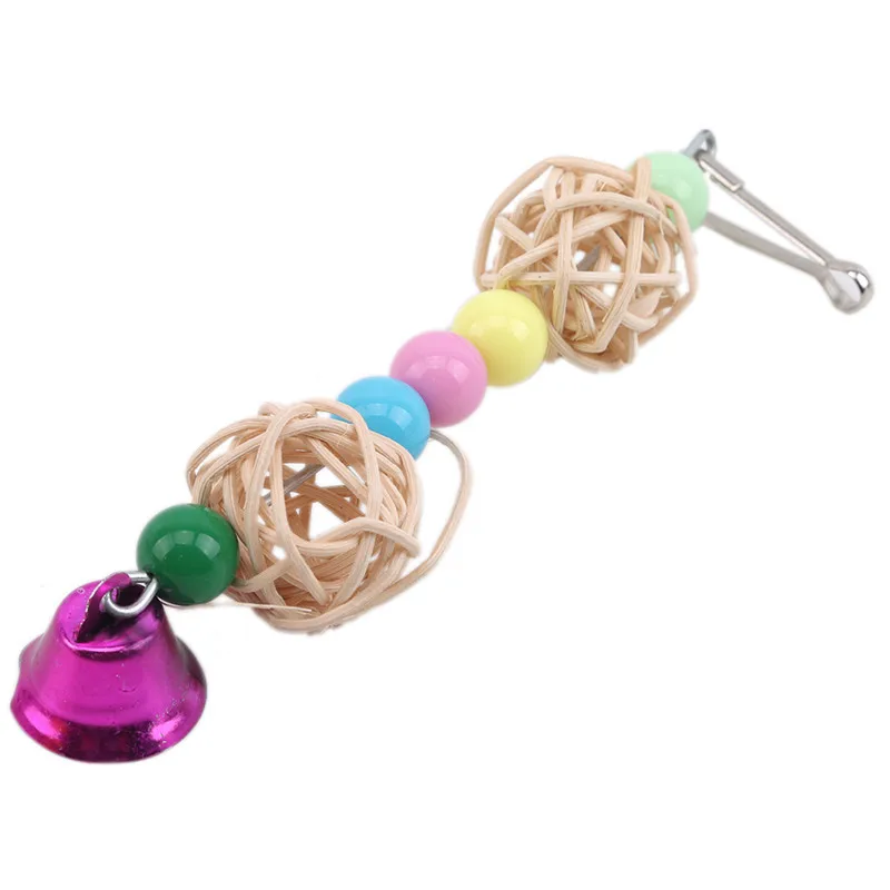5Pcs Bird Parrot Toys Swing Toy Colorful Chewing Hanging Hammock Bell Pet Climbing Ladders | Дом и сад