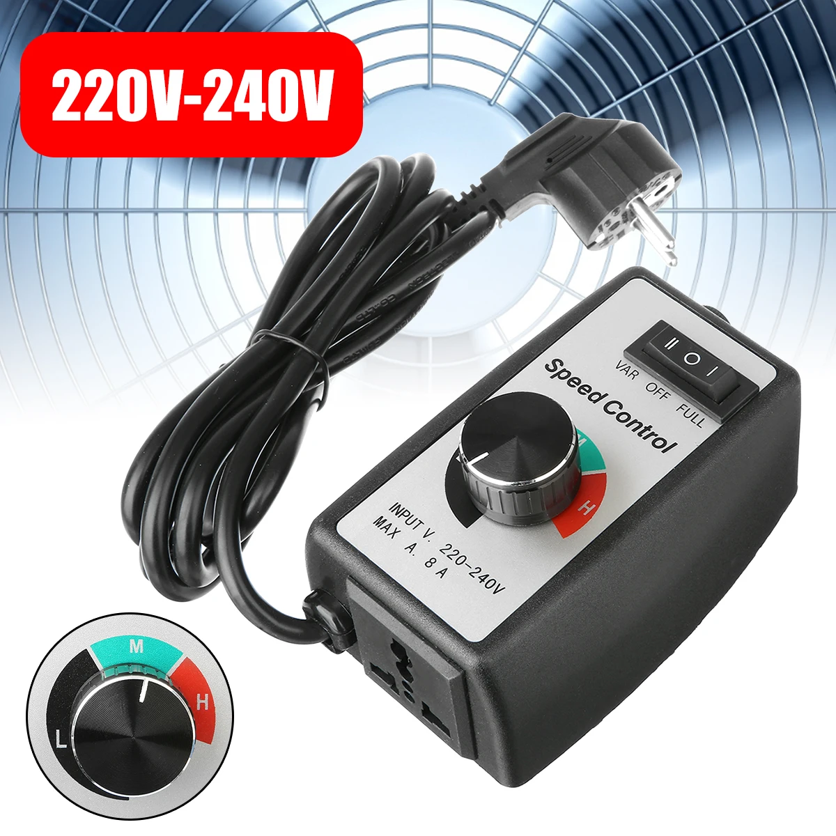 220-240V 8A маршрутизатор Скорость Управление электродвигатель Реостат двигатель с регулируемым числом оборотов Управление; освещение вентиляторы Мощность инструменты аксессуары