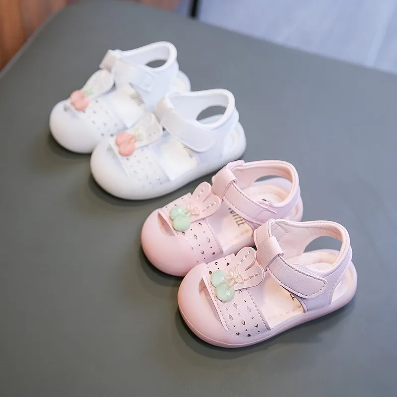 

Fashion Summer Baby Sport Sandals Cherry First Walk Shoes Toddler Girls Newborn Princess Shoes Soft Sole Infant Footwear 1-4Y