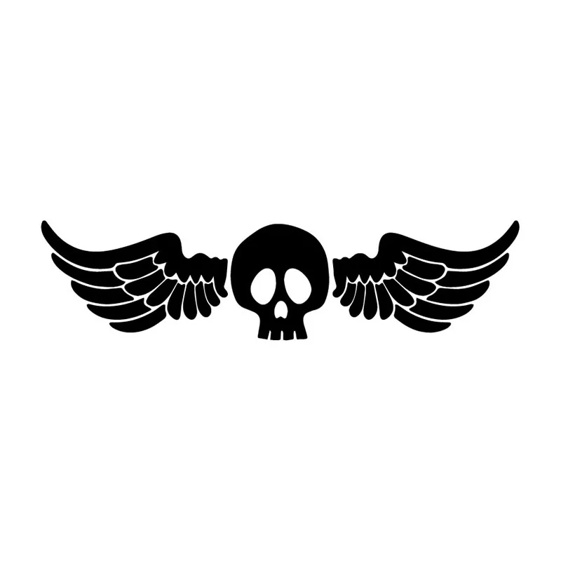 16 8x4 2 см забавная наклейка с черепом и крыльями для украшения всего кузова