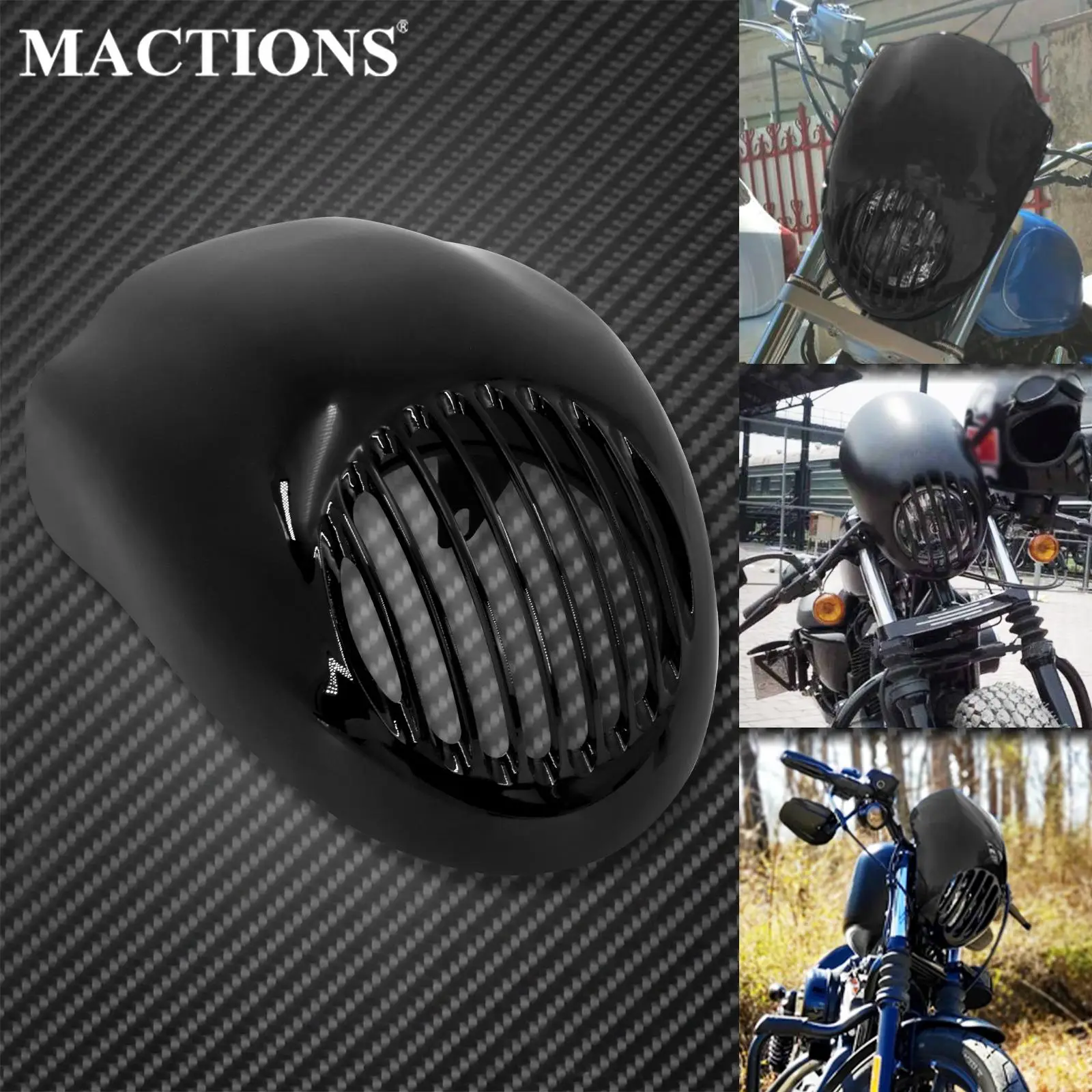 

Motorcycle Retro Headlight Fairing Front Mask Windshield Headlight Fairing Cover For Harley Sportster XL883 1200 Dyna Low Rider