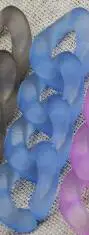 blue 100 шт./пакет DIY Съемный плечевой ремень сумка акриловая смола Сумки из натуральной кожи сумка на ремешке-цепочке полосы сумка аксессуары 17*23 см - Окраска металла: blue