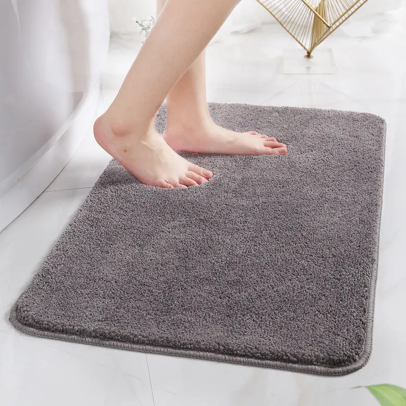 

Cake Velvet Solid Color Floor Mat Carpet Bathroom Bath Entrance Mats Water Absorbent Non Slip Mat Bedroom Mat Kitchen Mat