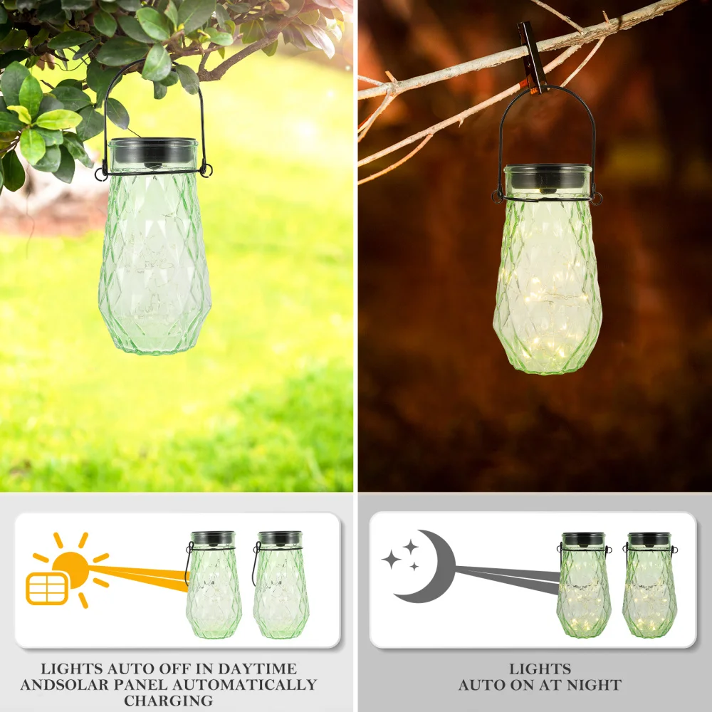 

2pcs Decorative Garden Light Creative Diamond Yard Lamp Solar Power Lights