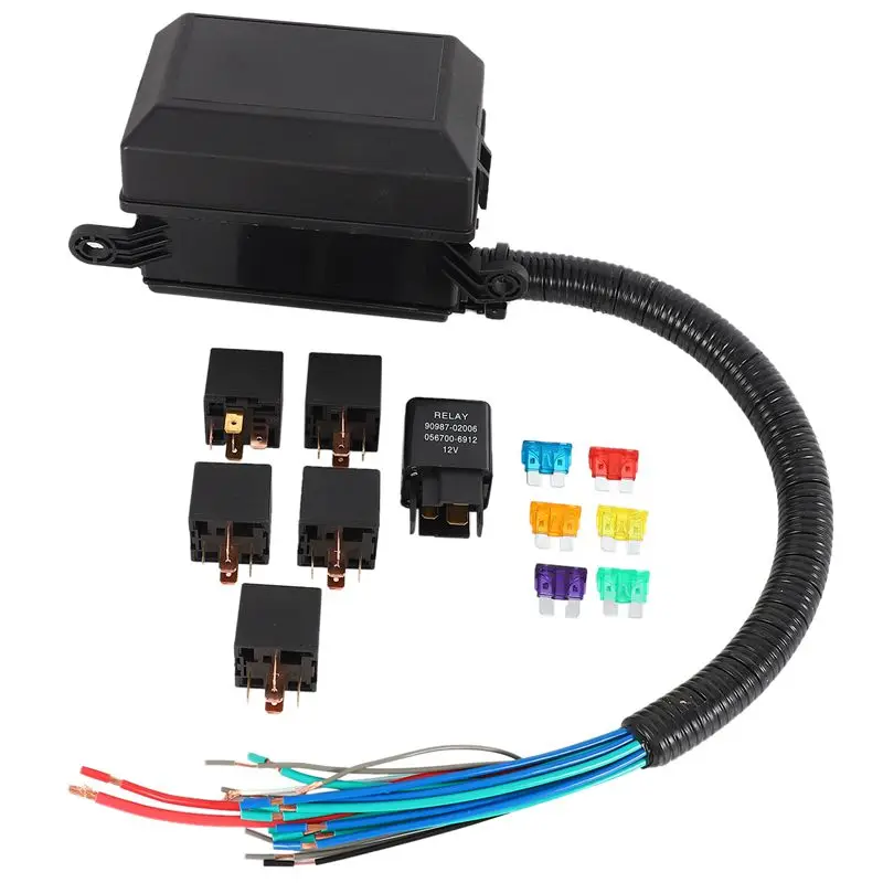 

AU05 -12-образными пазами предохранитель блок реле 6 реле 6 УВД/плавкие предохранители ATO держатель блока для автомобильной и морской моторного ...