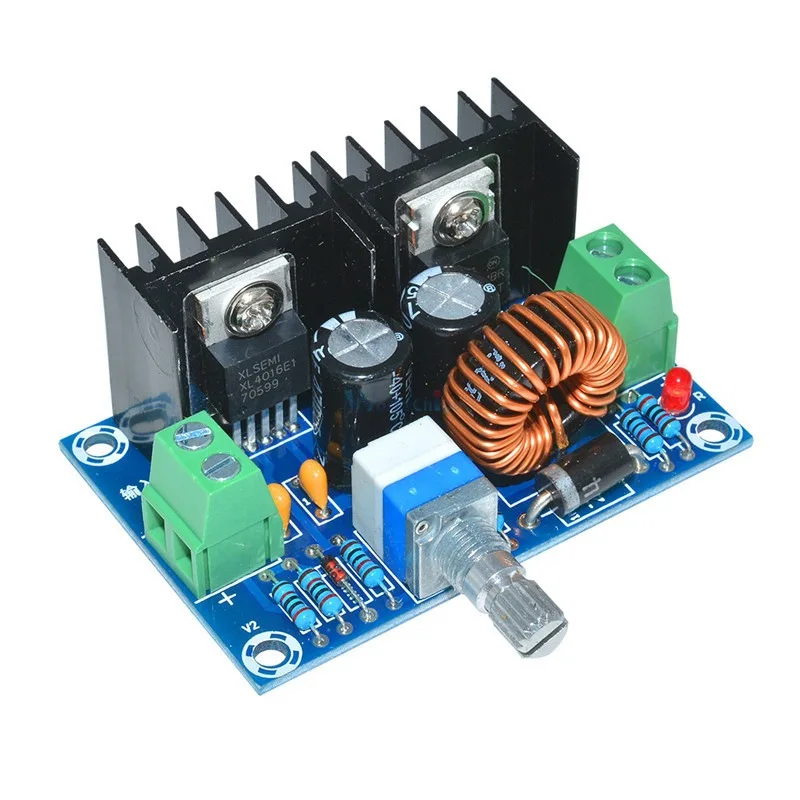 

XH-M401 DC-DC Step Down Buck Converter Power Supply Module XL4016E1 PWM Adjustable 4 -40V to 1.25 -36V Voltage Regulator 8A 200W
