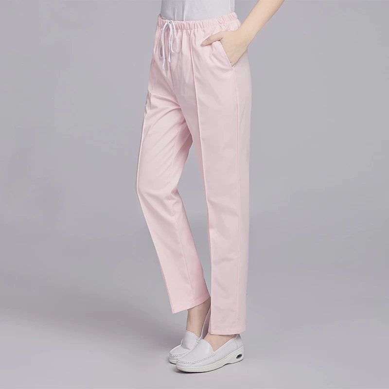 Winter Pants Pink Спецодежда Брюки медицинская Униформа эластичный пояс плюс униформа медсестры платье скрабы женский костюм аксессуары Одежда для кормящих - Цвет: Winter Pants Pink