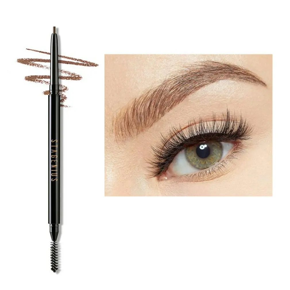 

Thin Double-headed Eyebrow Pencil Eyebrow Tattoo Pencil Sketch Long Lasting Waterproof Nib Eyebrow Pencil