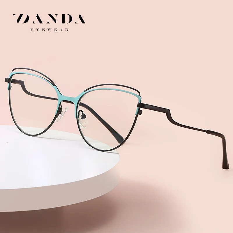 

High-quality Glasses for Woman Sexy Cat Eye Bend Metal Frame Eyeglasses Optical Eyewear Blue Light Blocking Gafas De Sol Oculos