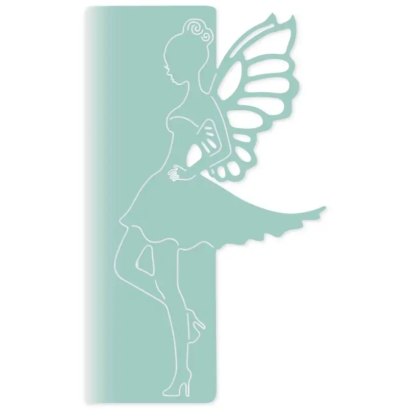 Бабочка Фея девушка 155*95 мм металлические резные штампы Скрапбукинг для