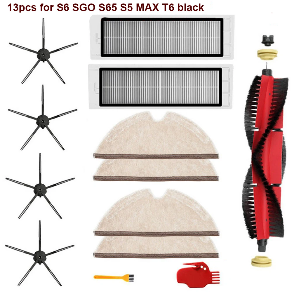 

Аксессуары для пылесоса Xiaomi Roborock S6 S60 S65 S5 MAX T6, аксессуары для уборки, мягкие резиновые края, черные, 20 шт./компл.