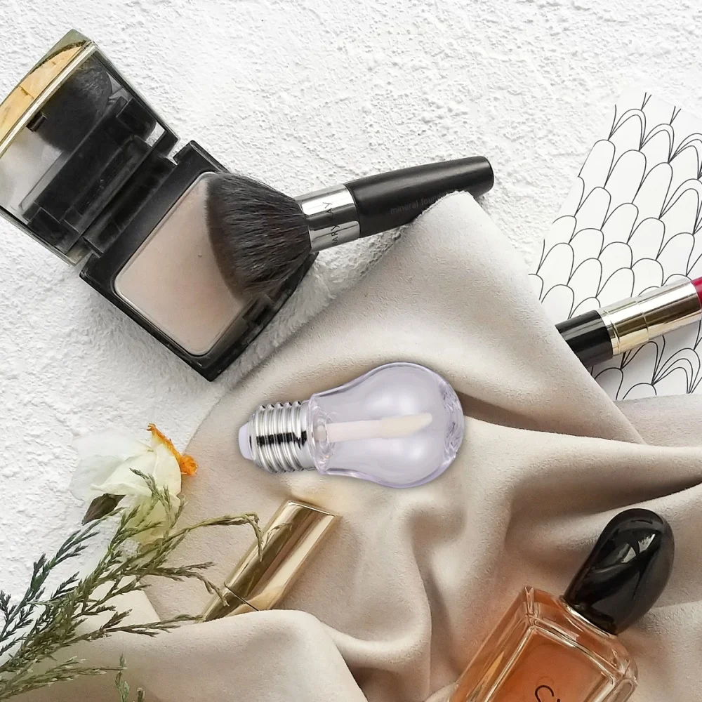 

20pcs 6ml Portable Lip Balm Tube Transparent Empty Bulb-Like Container Lipstick Storage Tube for Female (Silver)