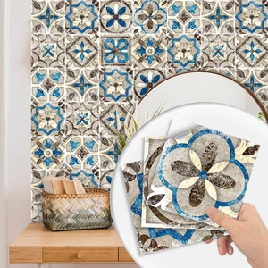 Матовая плитка в старом стиле, 10 шт.компл., наклейки на пол, на стену, обои для кухни и ванной, Нескользящие, устойчивые к пятнам